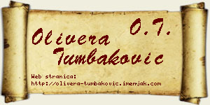 Olivera Tumbaković vizit kartica